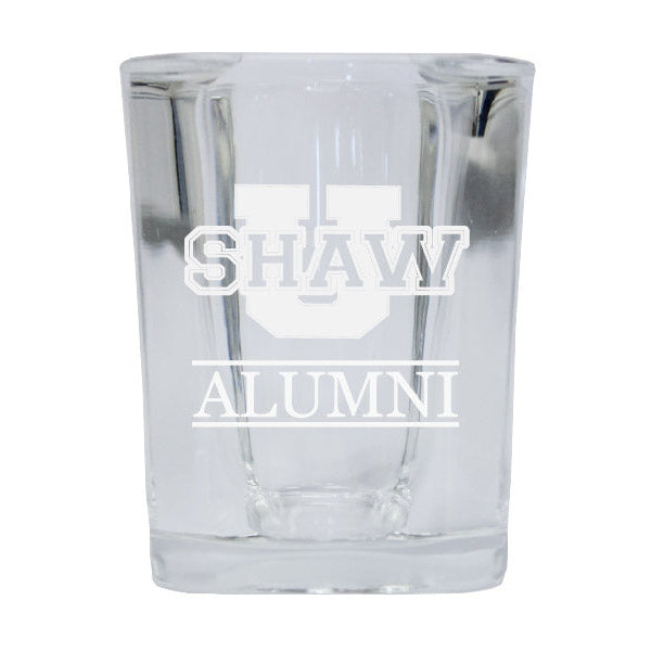 NCAA Shaw University Bears Alumni 2oz Laser Etched Square Shot Glass Image 1