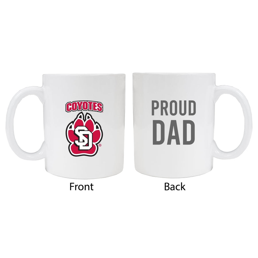 South Dakota Coyotes Proud Dad Ceramic Coffee Mug - White Image 1