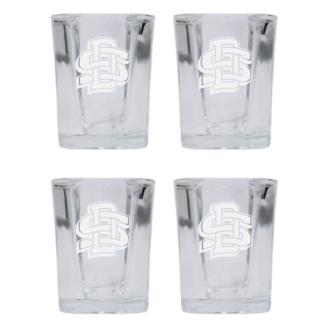 South Dakota State Jackrabbits NCAA Collectors Edition 2oz Square Shot Glass - Laser Etched Logo 4-Pack Image 1