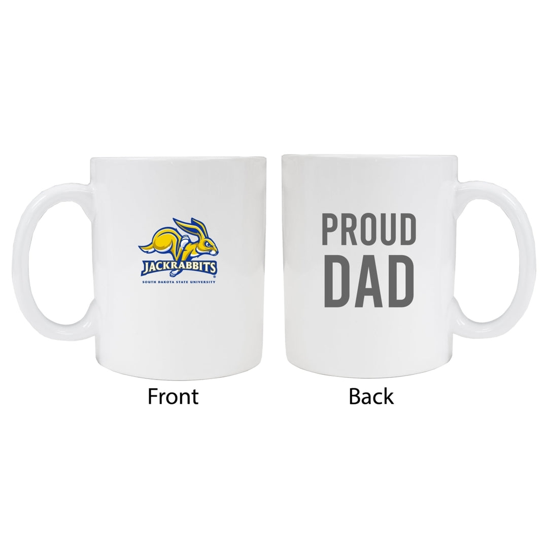 South Dakota State Jackrabbits Proud Dad Ceramic Coffee Mug - White Image 1