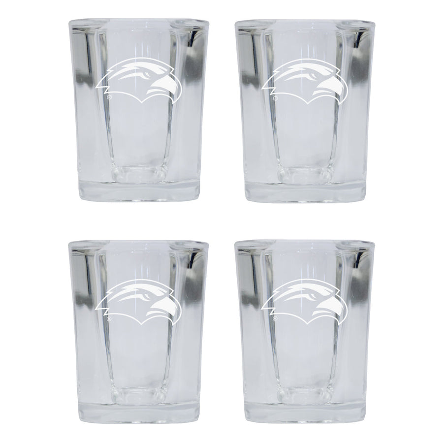 Southern Mississippi Golden Eagles NCAA Collectors Edition 2oz Square Shot Glass - Laser Etched Logo 4-Pack Image 1