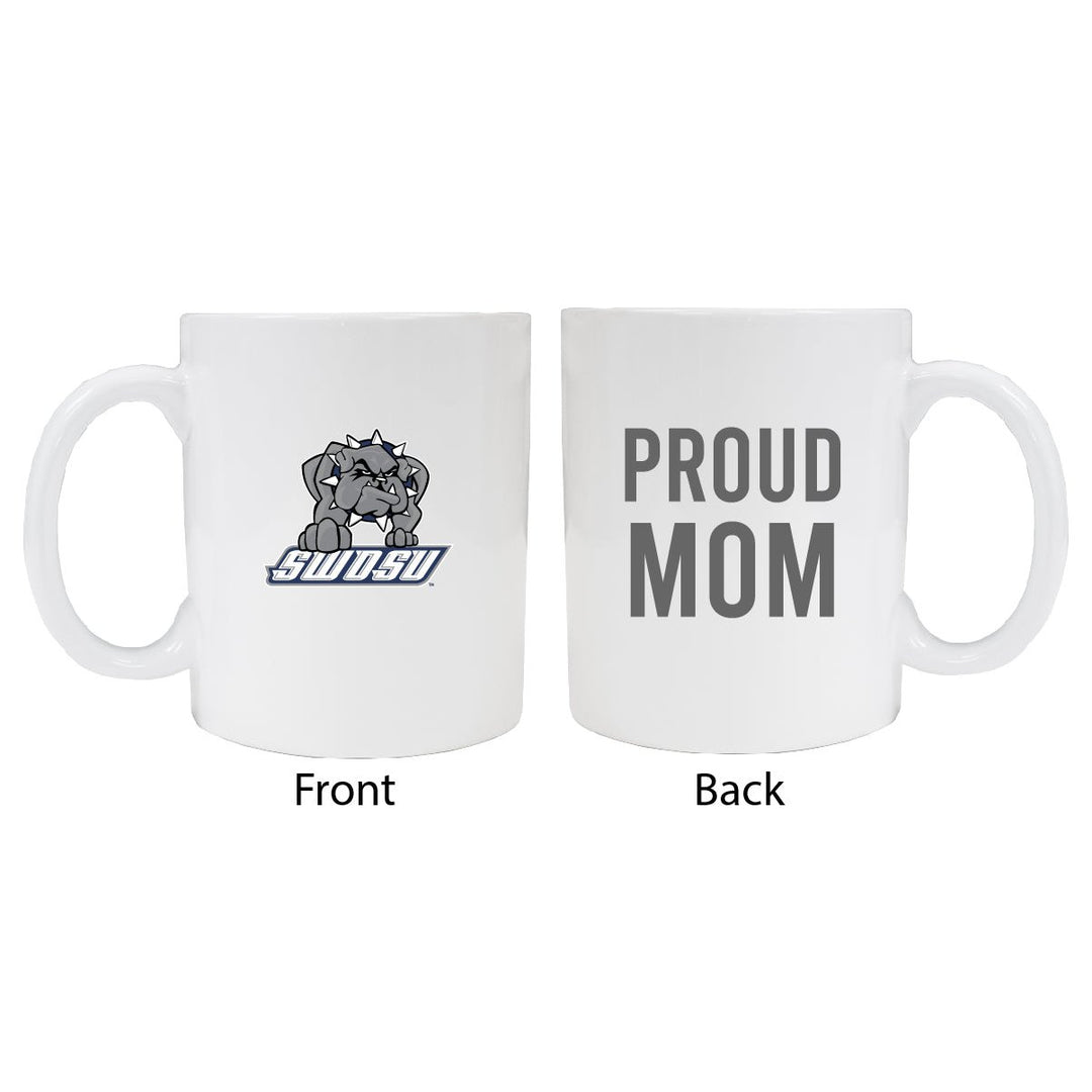 Southwestern Oklahoma State University Proud Mom Ceramic Coffee Mug - White (2 Pack) Image 1