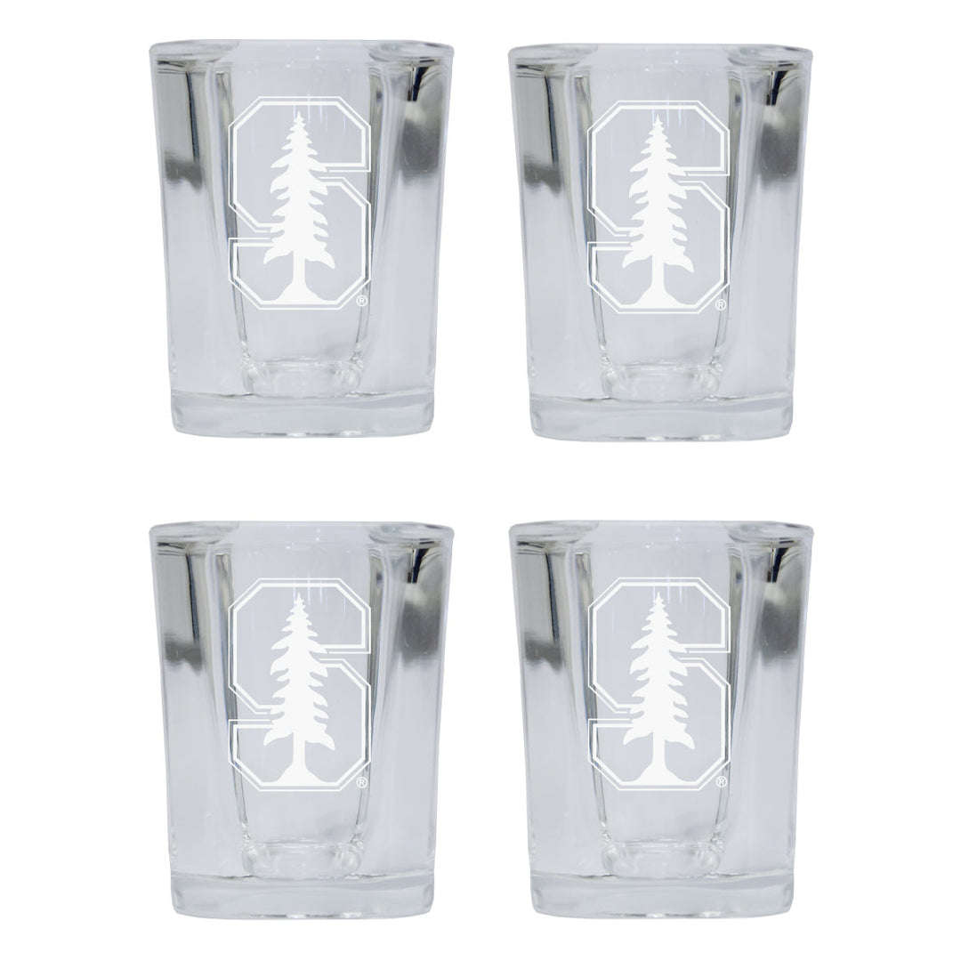 Stanford University NCAA Collectors Edition 2oz Square Shot Glass - Laser Etched Logo 4-Pack Image 1