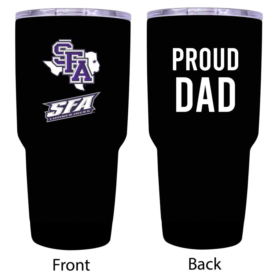 Stephen F. Austin State University Proud Dad 24 oz Insulated Stainless Steel Tumbler Black Image 1