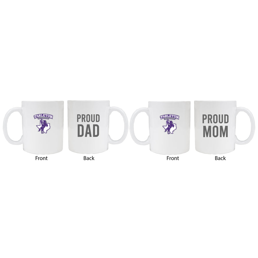 Tarleton State University Proud Mom And Dad White Ceramic Coffee Mug 2 pack (White) Image 1