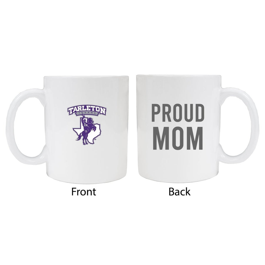 Tarleton State University Proud Mom Ceramic Coffee Mug - White Image 1