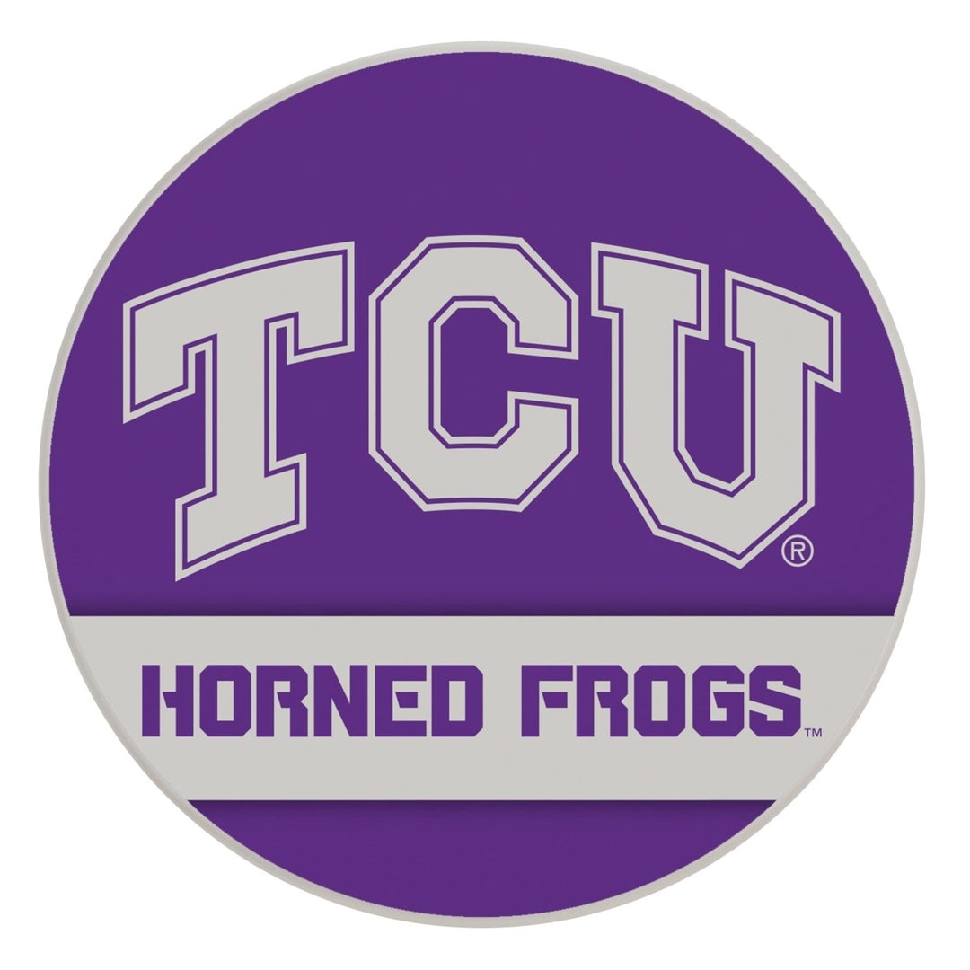 Texas Christian University Officially Licensed Paper Coasters (4-Pack) - VibrantFurniture-Safe Design Image 1