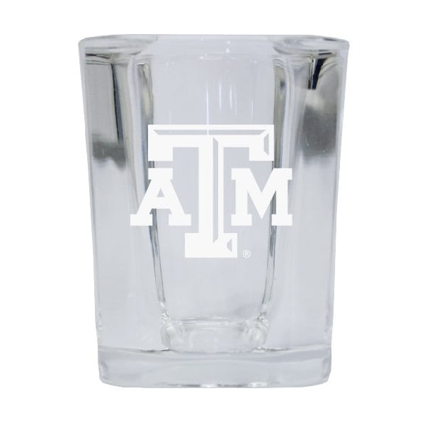 NCAA Texas AandM Aggies Alumni 2oz Laser Etched Square Shot Glass Image 1