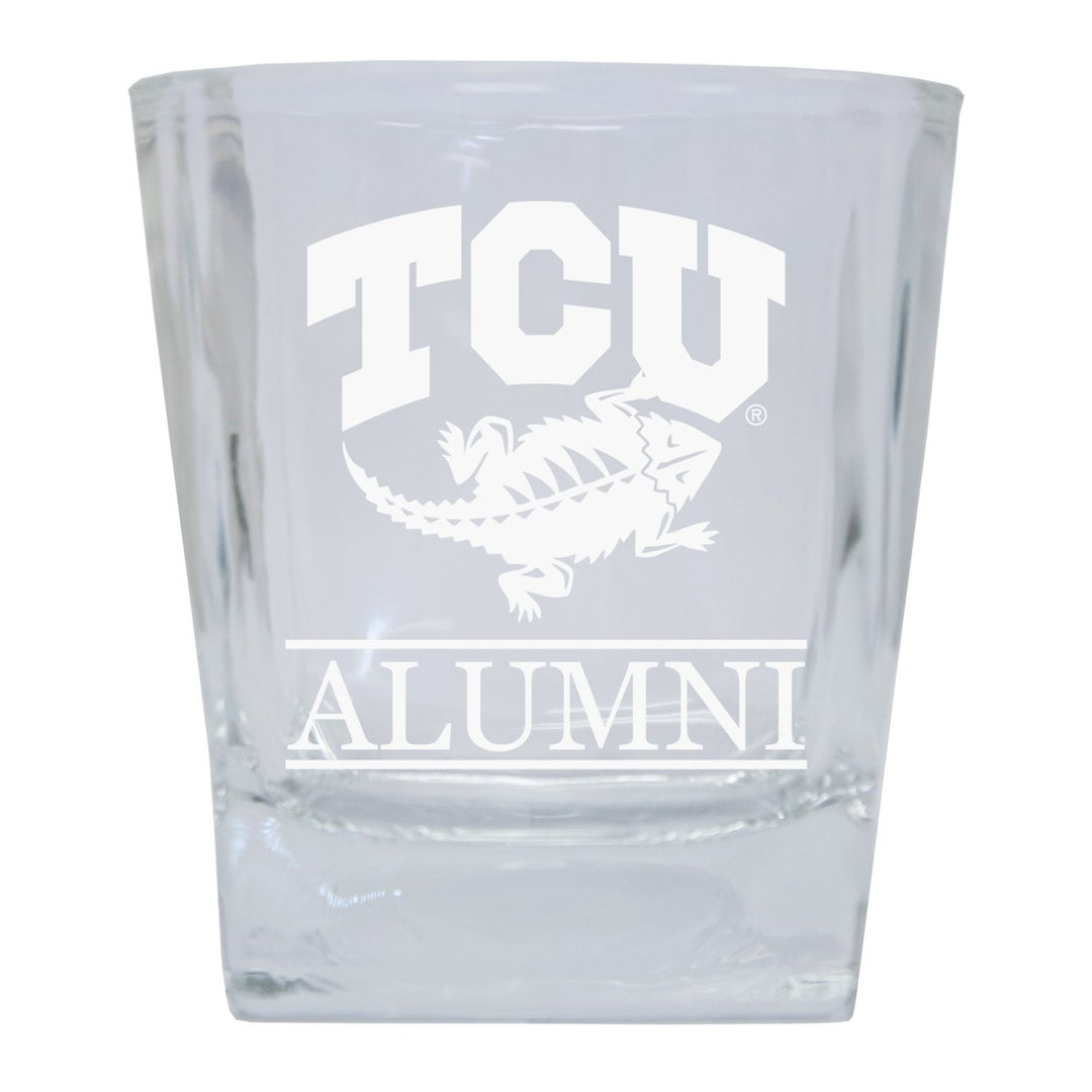 Texas Christian University 2-Pack Alumni Elegance 10oz Etched Glass Tumbler Image 1