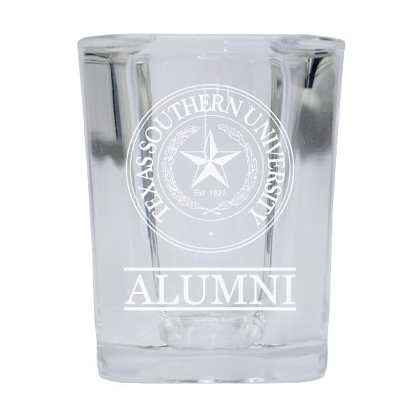 Texas Southern University Alumni Etched Square Shot Glass Image 1