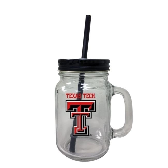 Texas Tech Red Raiders Mason Jar Glass Image 1