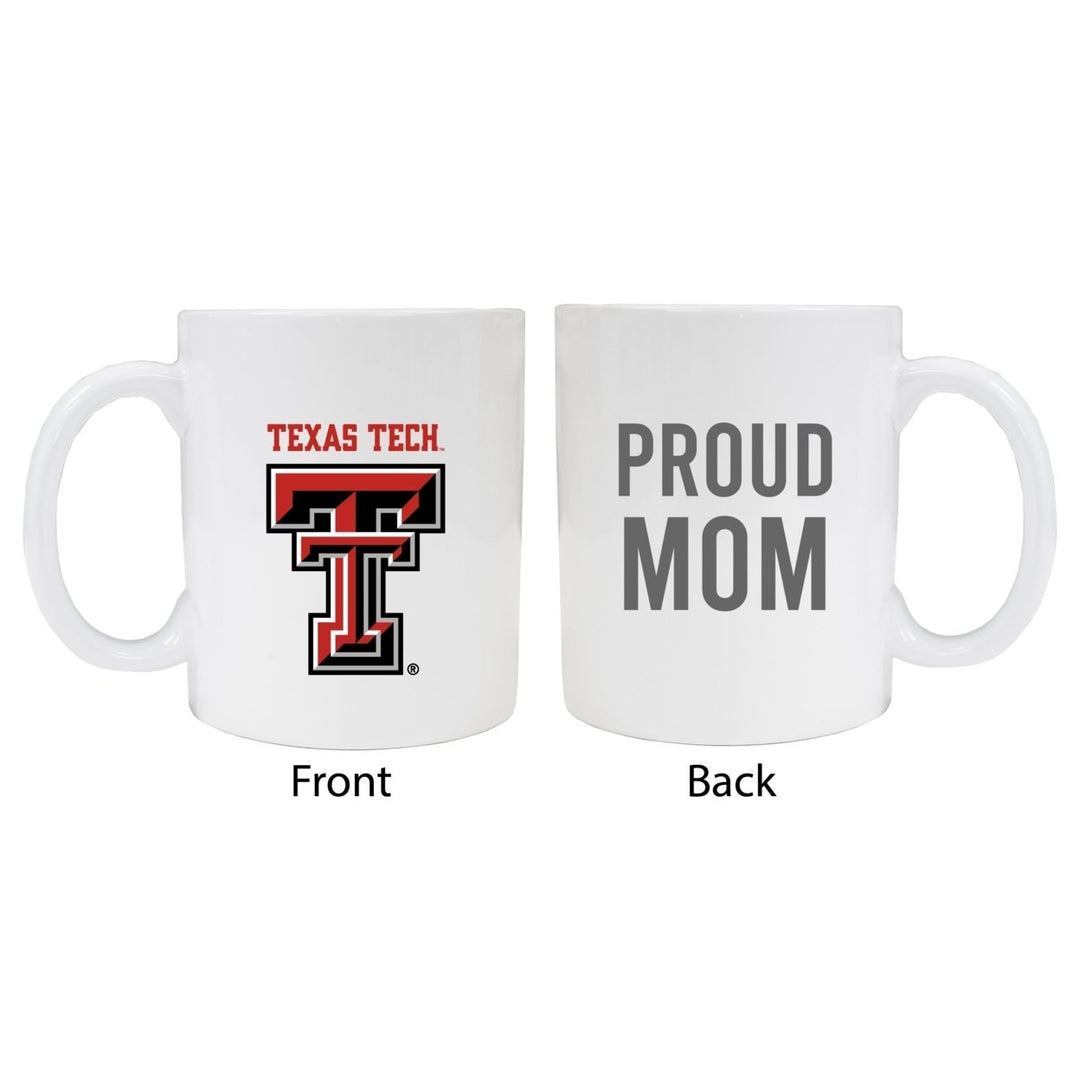 Texas Tech Red Raiders Proud Mom Ceramic Coffee Mug - White (2 Pack) Image 1