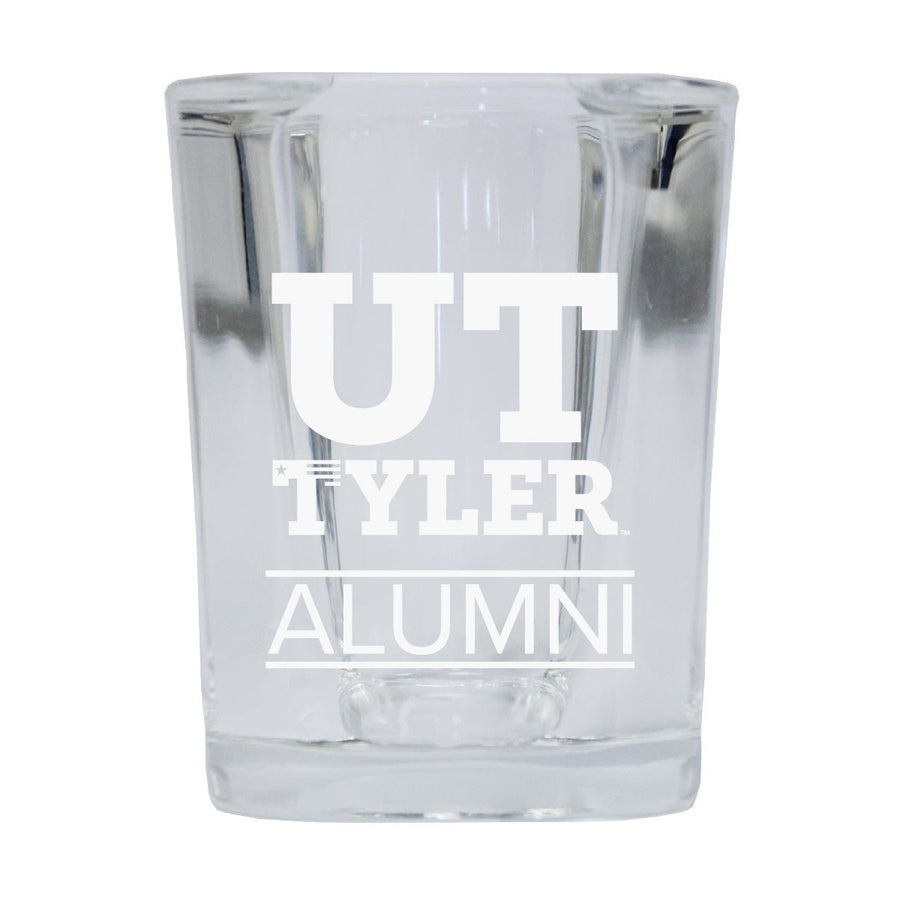 The University of Texas at Tyler Alumni Etched Square Shot Glass Image 1