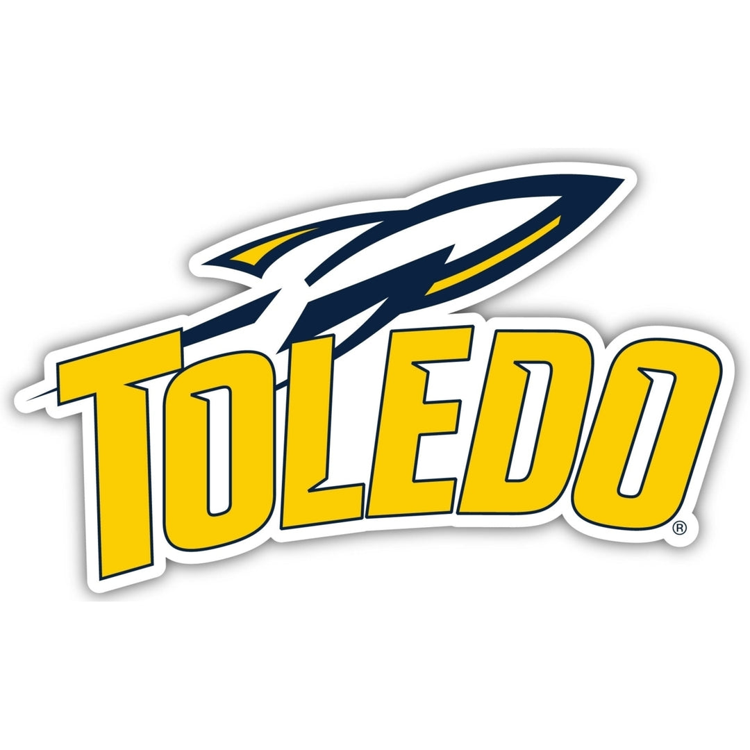 Toledo Rockets 4-Inch Elegant School Logo NCAA Vinyl Decal Sticker for Fans Students and Alumni Image 1