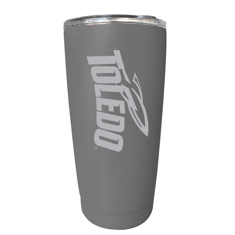 Toledo Rockets Etched 16 oz Stainless Steel Tumbler (Gray) Image 1