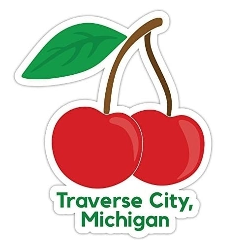 Traverse City Michigan Cherry 2" Decal Image 1