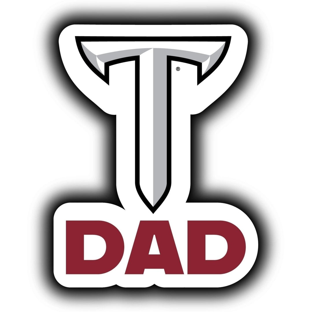 Troy University 4-Inch Proud Dad NCAA - Durable School Spirit Vinyl Decal Perfect Image 1