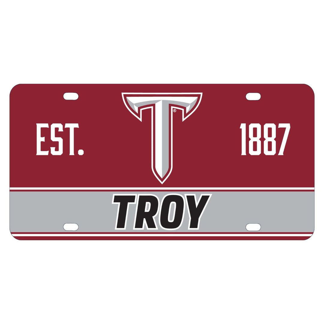 NCAA Troy University Metal License Plate - Lightweight Sturdy and Versatile Image 1