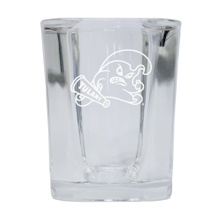 Tulane University Green Wave NCAA Collectors Edition 2oz Square Shot Glass - Laser Etched Logo Image 1