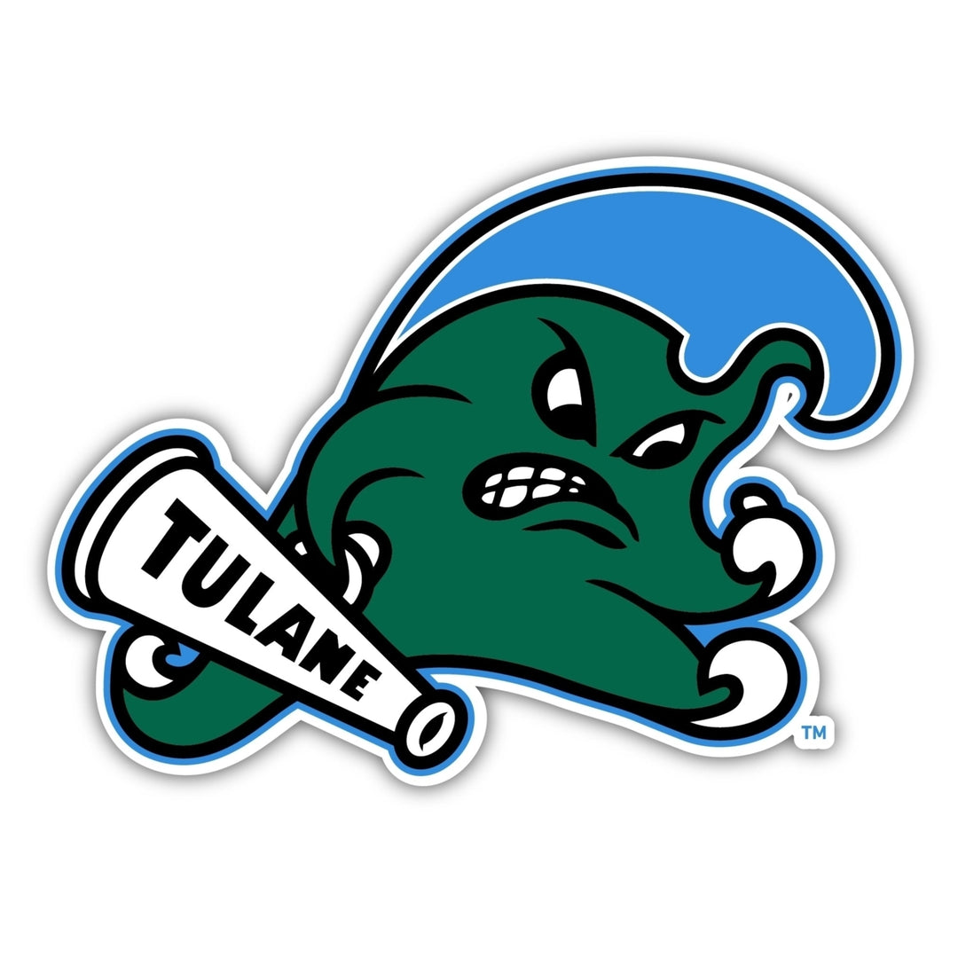 Tulane University Green Wave 2-Inch Mascot Logo NCAA Vinyl Decal Sticker for Fans Students and Alumni Image 1