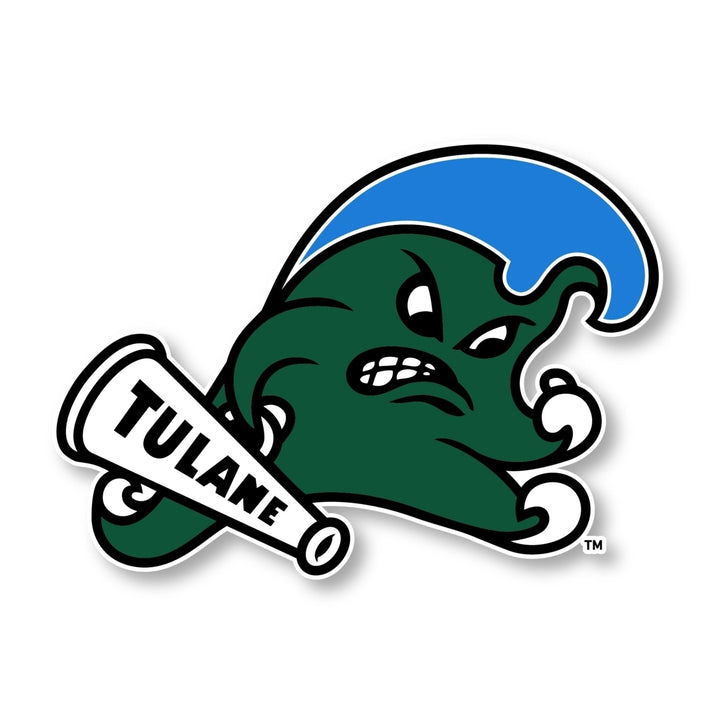 Tulane University Green Wave 2-Inch Mascot Logo NCAA Vinyl Decal Sticker for Fans Students and Alumni Image 2