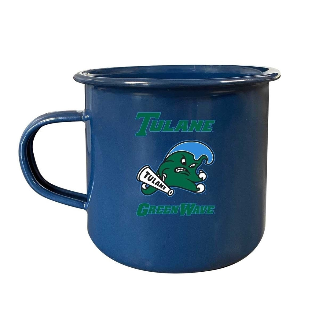 Tulane University Green Wave NCAA Tin Camper Coffee Mug - Choose Your Color Image 1