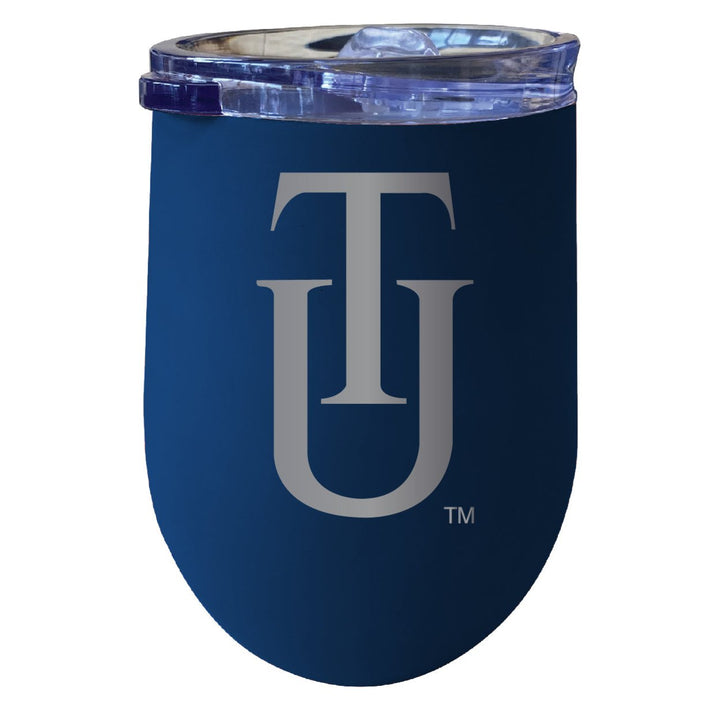 Tuskegee University NCAA Laser-Etched Wine Tumbler - 12oz Stainless Steel Insulated Cup Image 1