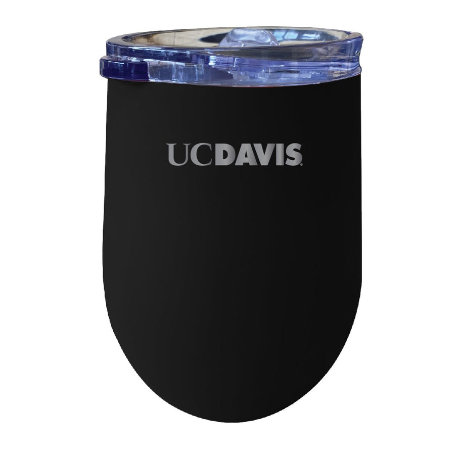 UC Davis Aggies NCAA Laser-Etched Wine Tumbler - 12oz Stainless Steel Insulated Cup Image 1