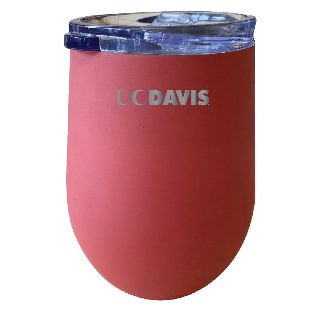 UC Davis Aggies NCAA Laser-Etched Wine Tumbler - 12oz Stainless Steel Insulated Cup Image 2