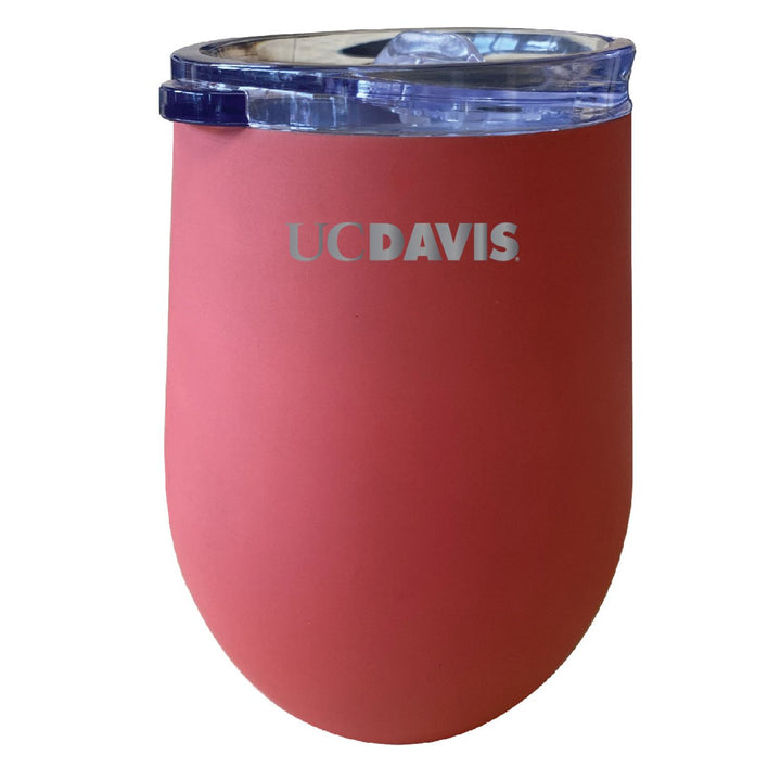 UC Davis Aggies NCAA Laser-Etched Wine Tumbler - 12oz Stainless Steel Insulated Cup Image 1