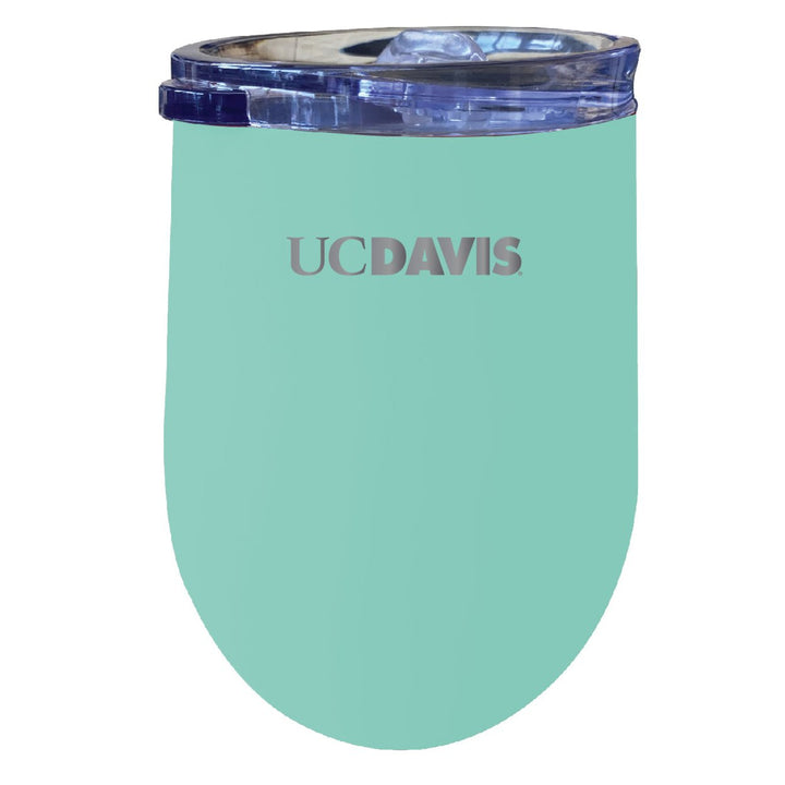 UC Davis Aggies NCAA Laser-Etched Wine Tumbler - 12oz Stainless Steel Insulated Cup Image 4