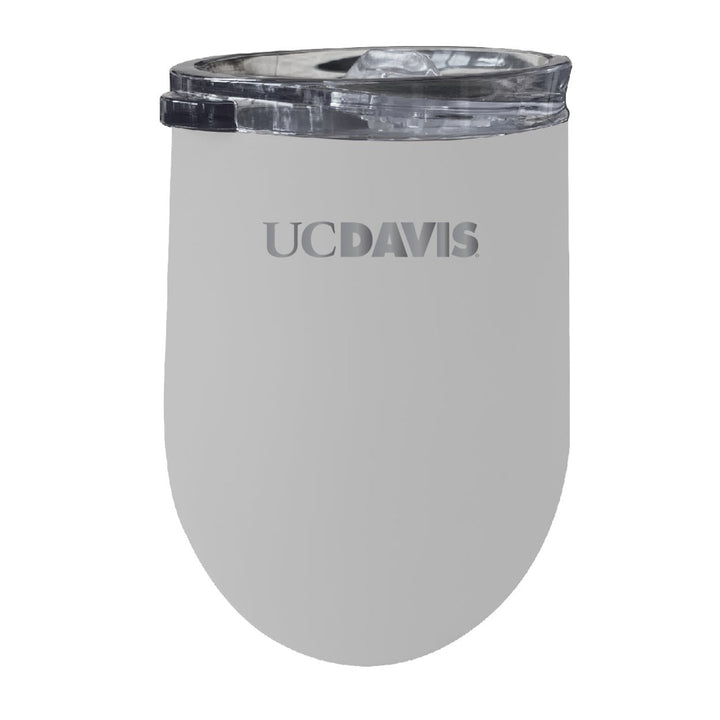 UC Davis Aggies NCAA Laser-Etched Wine Tumbler - 12oz Stainless Steel Insulated Cup Image 4