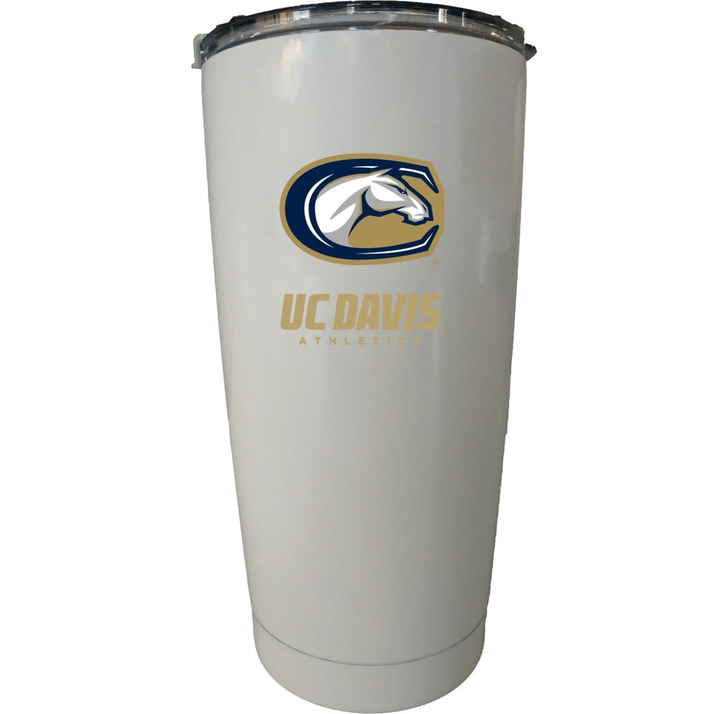 UC Davis Aggies 16 oz Choose Your Color Insulated Stainless Steel Tumbler Glossy brushed finish Image 2