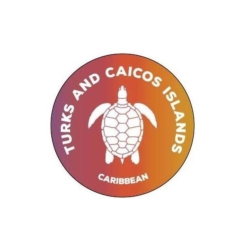 Turks and Caicos Islands Caribbean Round 4" Decal Image 1