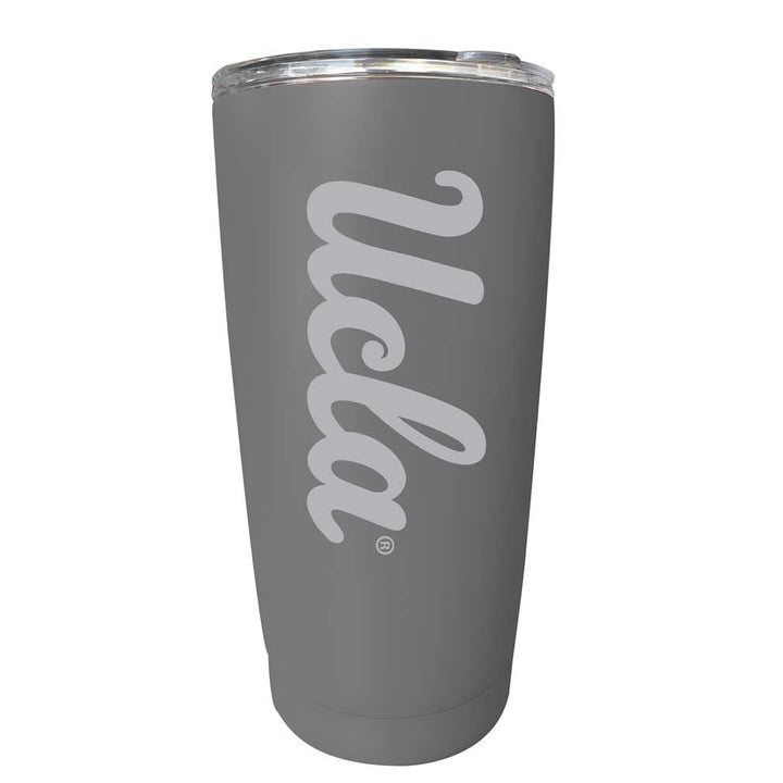 UCLA Bruins Etched 16 oz Stainless Steel Tumbler (Gray) Image 1