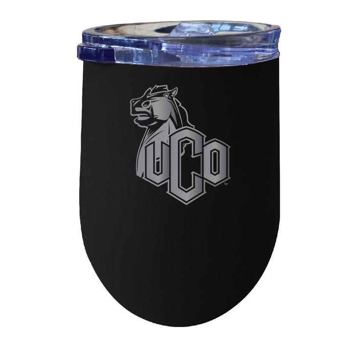 University of Central Oklahoma Bronchos NCAA Laser-Etched Wine Tumbler - 12oz Stainless Steel Insulated Cup Image 1