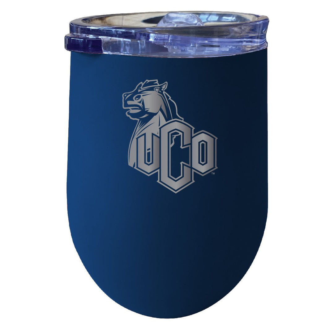 University of Central Oklahoma Bronchos NCAA Laser-Etched Wine Tumbler - 12oz Stainless Steel Insulated Cup Image 2