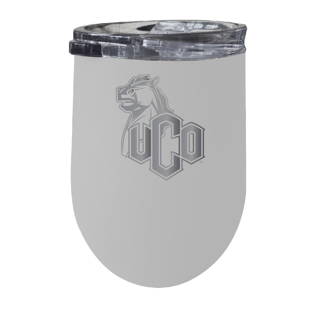 University of Central Oklahoma Bronchos NCAA Laser-Etched Wine Tumbler - 12oz Stainless Steel Insulated Cup Image 3