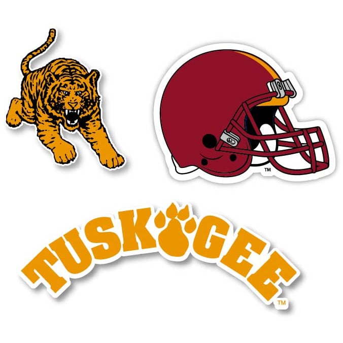 Tuskegee University 3 Pack 4-Inch Each NCAA Durable School Spirit Vinyl Decal Sticker Image 1