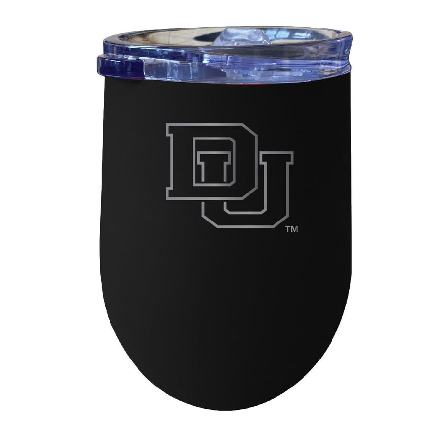 University of Denver Pioneers NCAA Laser-Etched Wine Tumbler - 12oz Stainless Steel Insulated Cup Image 1