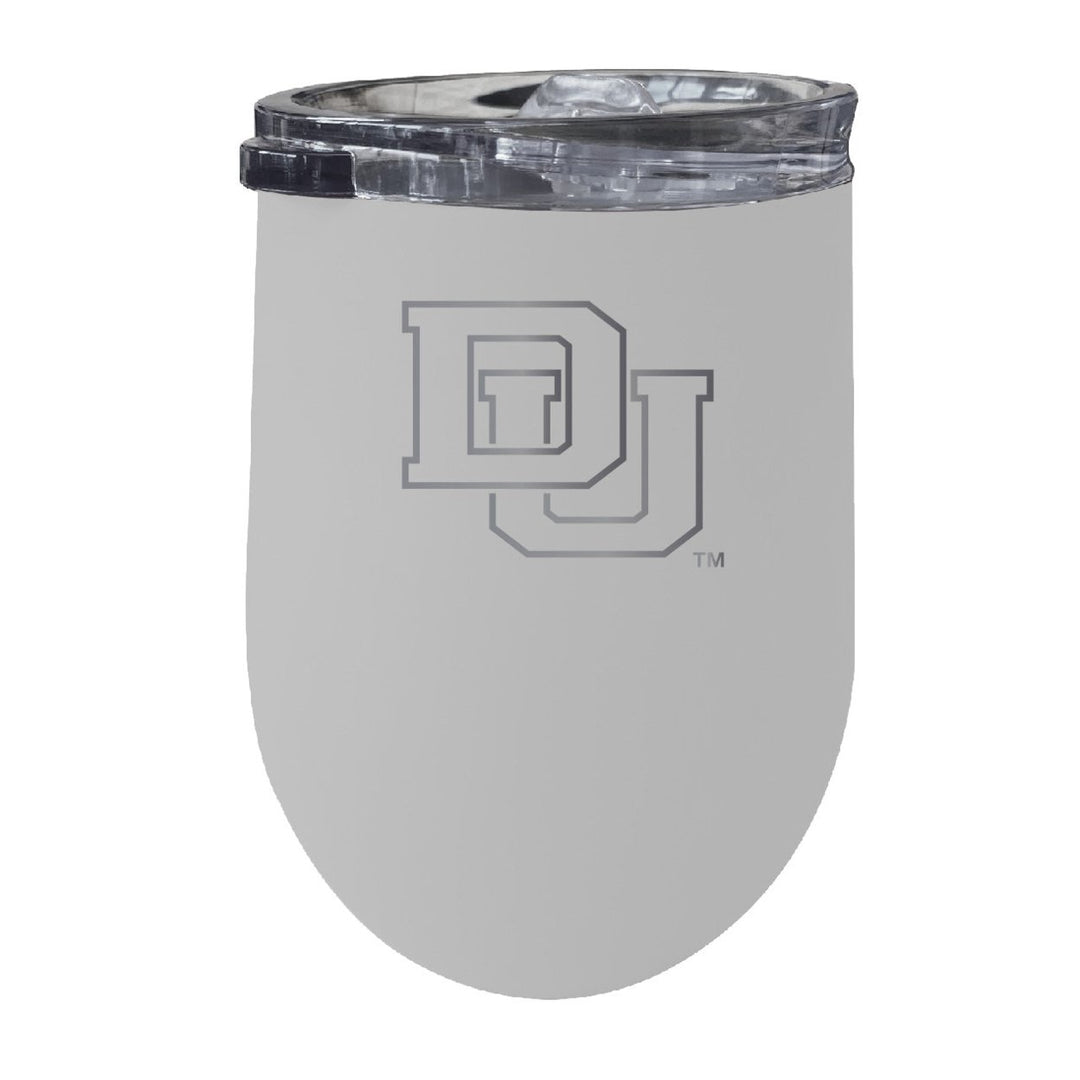 University of Denver Pioneers NCAA Laser-Etched Wine Tumbler - 12oz Stainless Steel Insulated Cup Image 4