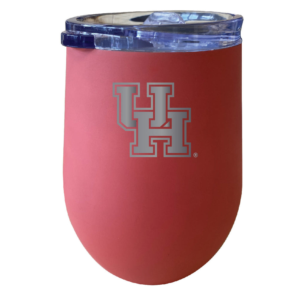 University of Houston 12 oz Etched Insulated Wine Stainless Steel Tumbler - Choose Your Color Image 2
