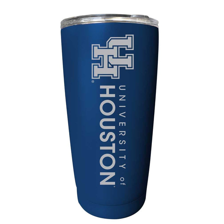 University of Houston NCAA Laser-Engraved Tumbler - 16oz Stainless Steel Insulated Mug Choose Your Color Image 1