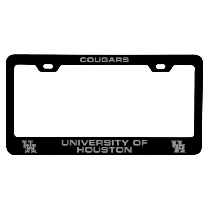 University of Houston Laser Engraved Metal License Plate Frame - Choose Your Color Image 1