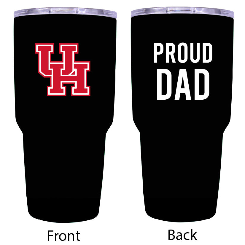 University of Houston Proud Dad 24 oz Insulated Stainless Steel Tumblers Choose Your Color. Image 1