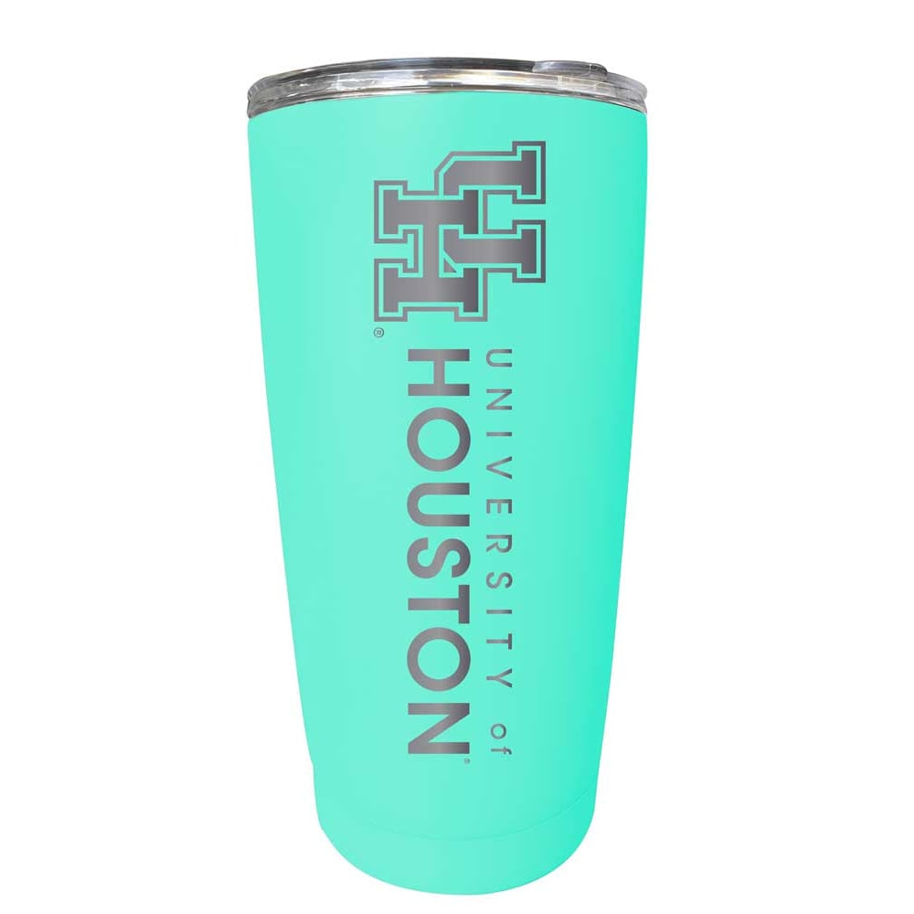 University of Houston NCAA Laser-Engraved Tumbler - 16oz Stainless Steel Insulated Mug Choose Your Color Image 3