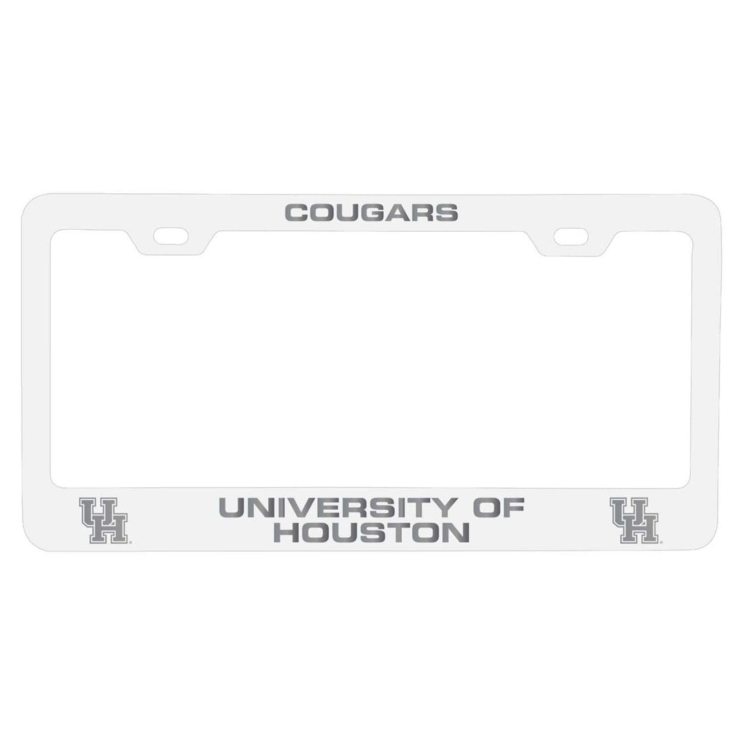 University of Houston Laser Engraved Metal License Plate Frame - Choose Your Color Image 2