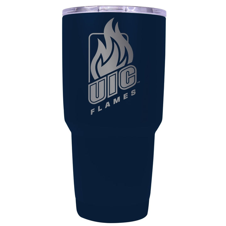 University of Illinois at Chicago 24 oz Laser Engraved Stainless Steel Insulated Tumbler - Choose Your Color. Image 1