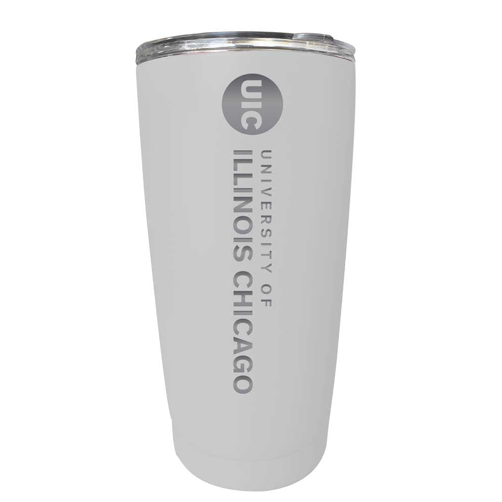 University of Illinois at Chicago NCAA Laser-Engraved Tumbler - 16oz Stainless Steel Insulated Mug Choose Your Color Image 4