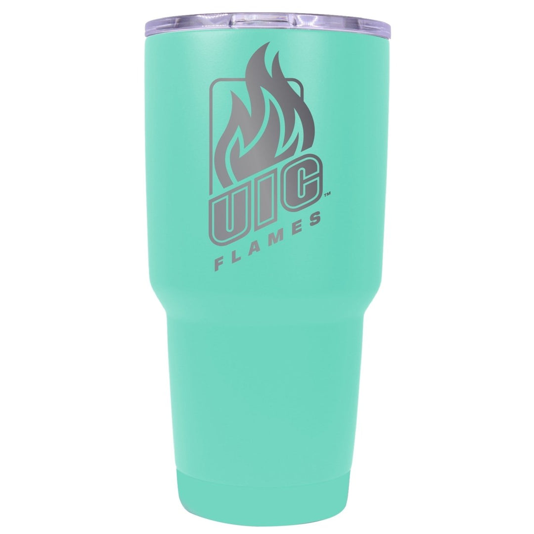 University of Illinois at Chicago 24 oz Laser Engraved Stainless Steel Insulated Tumbler - Choose Your Color. Image 3